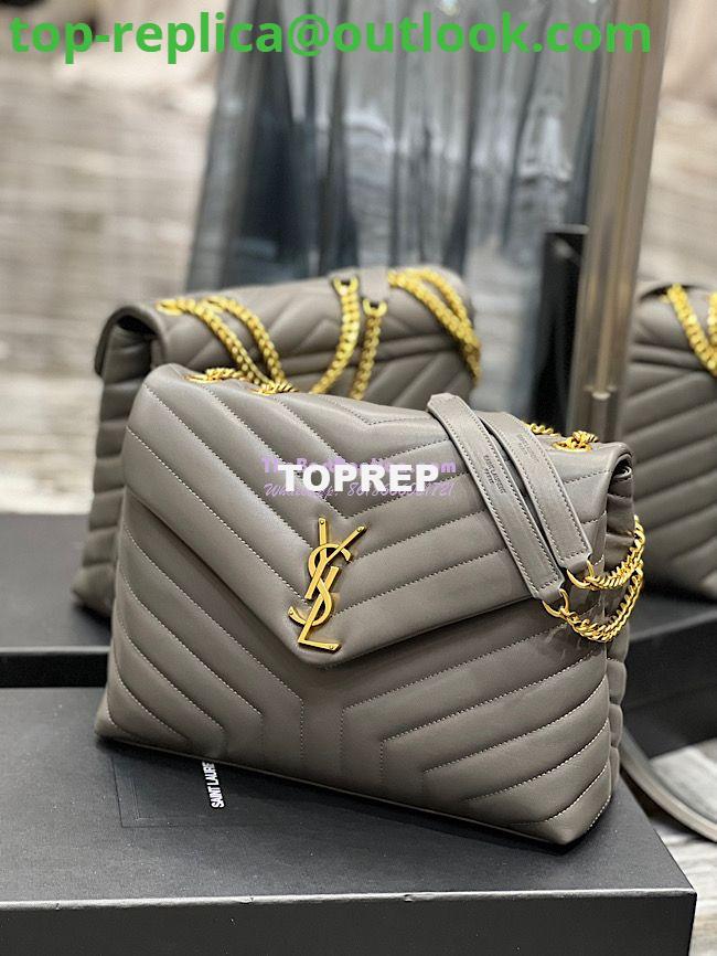 Replica YSL Saint Laurent Medium Loulou Bag In Grey "Y" Matelassé Leather 459749 3 Replica YSL Saint Laurent Medium Loulou Bag In Grey "Y" Matelassé Leather 459749 3