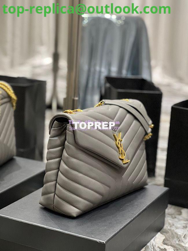Replica YSL Saint Laurent Medium Loulou Bag In Grey "Y" Matelassé Leather 459749 4 Replica YSL Saint Laurent Medium Loulou Bag In Grey "Y" Matelassé Leather 459749 4