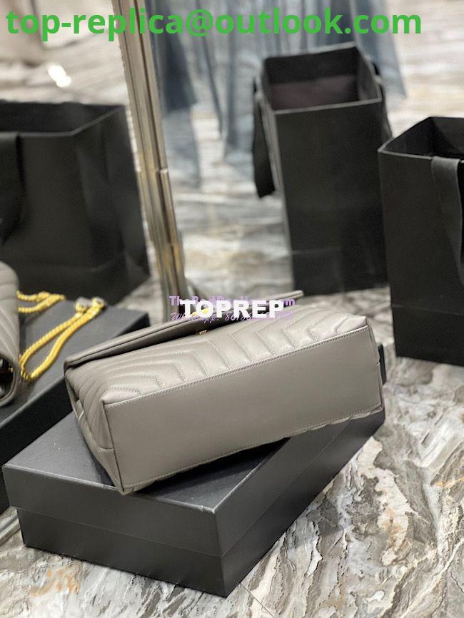 Replica YSL Saint Laurent Medium Loulou Bag In Grey "Y" Matelassé Leather 459749 13 Replica YSL Saint Laurent Medium Loulou Bag In Grey "Y" Matelassé Leather 459749 13