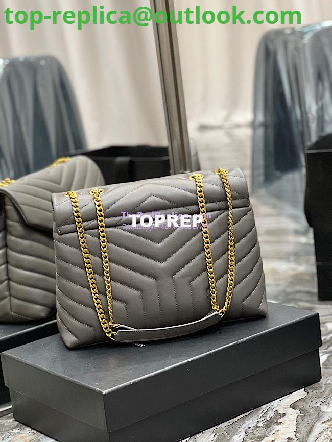 Replica YSL Saint Laurent Medium Loulou Bag In Grey "Y" Matelassé Leather 459749 14 Replica YSL Saint Laurent Medium Loulou Bag In Grey "Y" Matelassé Leather 459749 14