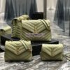 Replica Yves Saint Laurent YSL Loulou Small In Matelassé “Y” Leather Green 494699 14