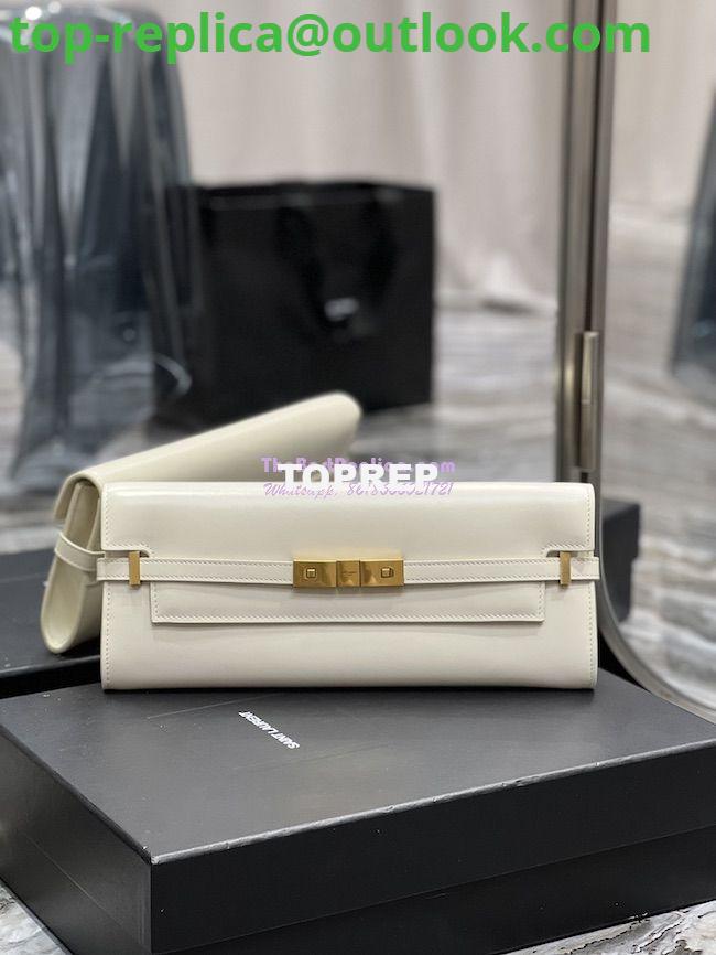 Replica YSL Saint Laurent Manhattan Clutch In Box Leather 695949 Blanc Replica YSL Saint Laurent Manhattan Clutch In Box Leather 695949 Blanc