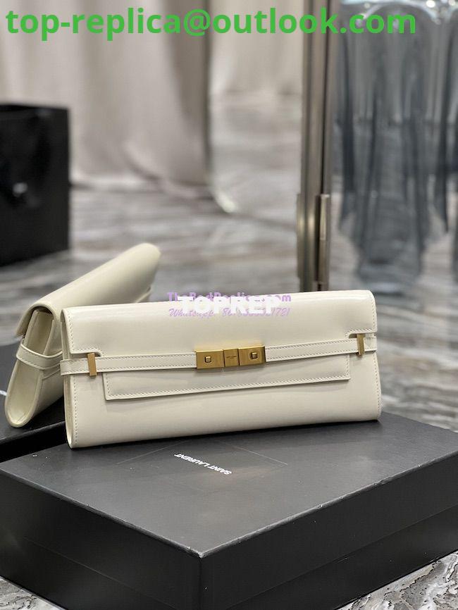 Replica YSL Saint Laurent Manhattan Clutch In Box Leather 695949 Blanc 4 Replica YSL Saint Laurent Manhattan Clutch In Box Leather 695949 Blanc 4