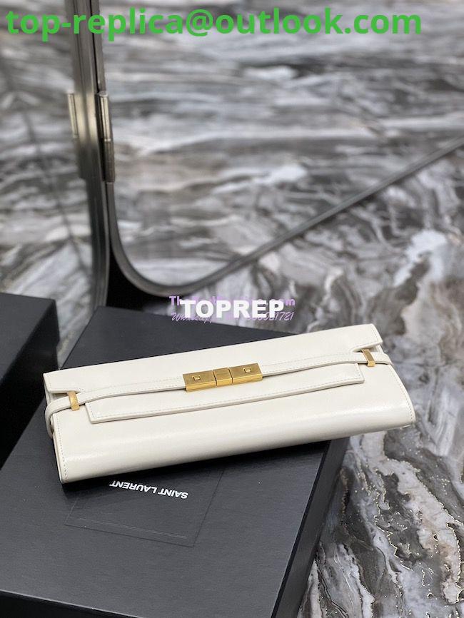 Replica YSL Saint Laurent Manhattan Clutch In Box Leather 695949 Blanc 5 Replica YSL Saint Laurent Manhattan Clutch In Box Leather 695949 Blanc 5