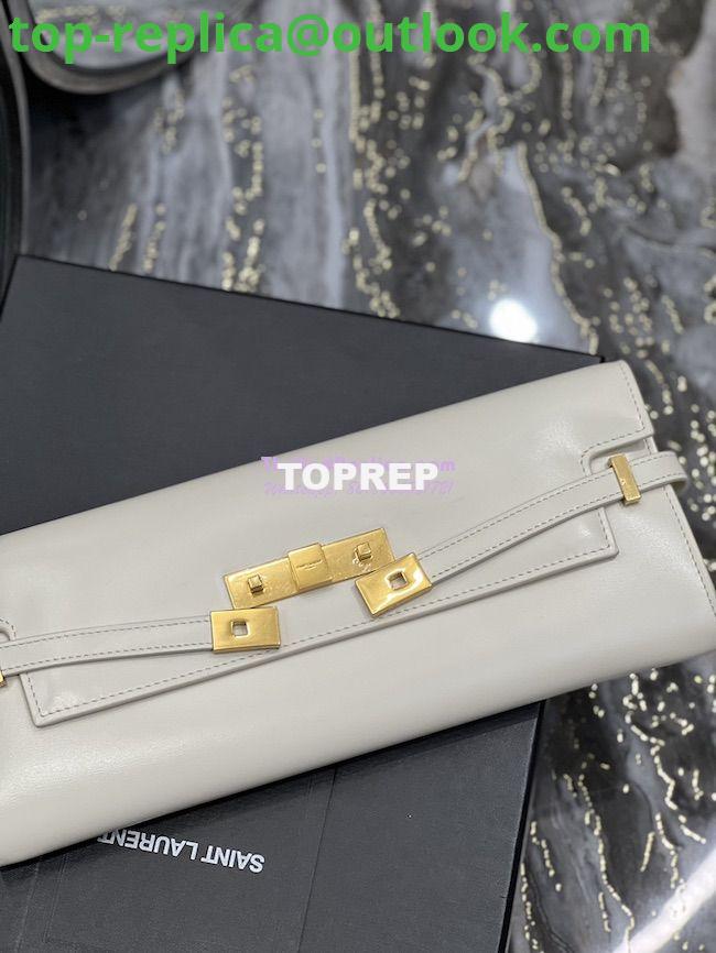 Replica YSL Saint Laurent Manhattan Clutch In Box Leather 695949 Blanc 7 Replica YSL Saint Laurent Manhattan Clutch In Box Leather 695949 Blanc 7