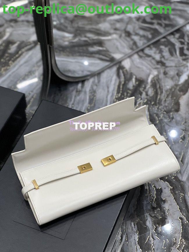 Replica YSL Saint Laurent Manhattan Clutch In Box Leather 695949 Blanc 8 Replica YSL Saint Laurent Manhattan Clutch In Box Leather 695949 Blanc 8