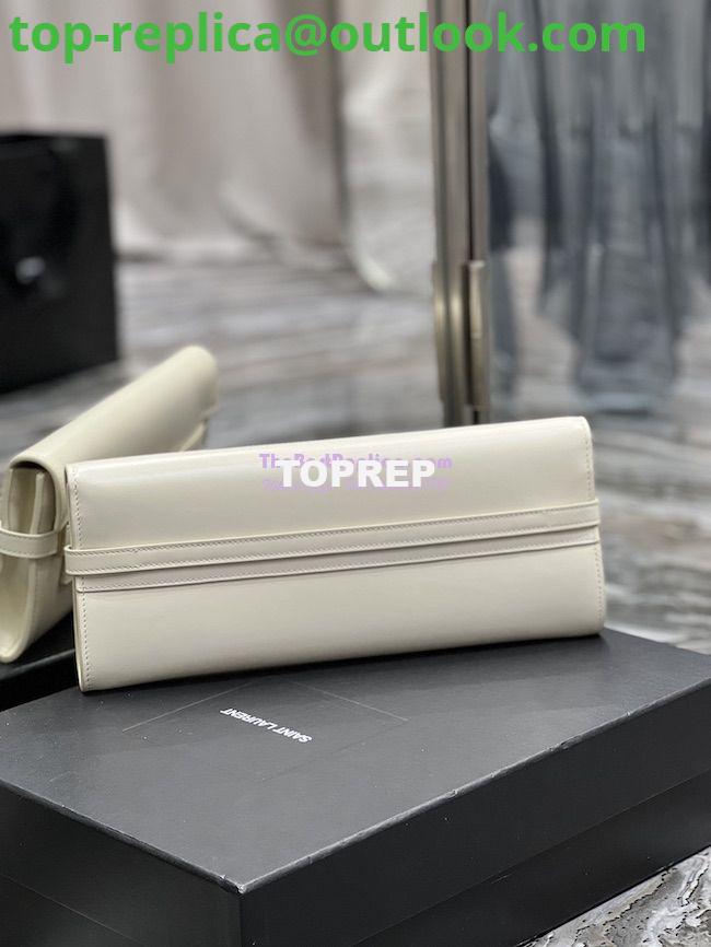 Replica YSL Saint Laurent Manhattan Clutch In Box Leather 695949 Blanc 10 Replica YSL Saint Laurent Manhattan Clutch In Box Leather 695949 Blanc 10