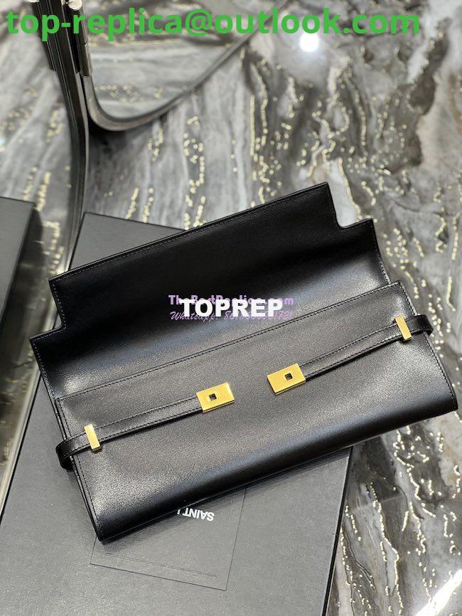 Replica YSL Saint Laurent Manhattan Clutch In Box Leather 695949 Black 7 Replica YSL Saint Laurent Manhattan Clutch In Box Leather 695949 Black 7