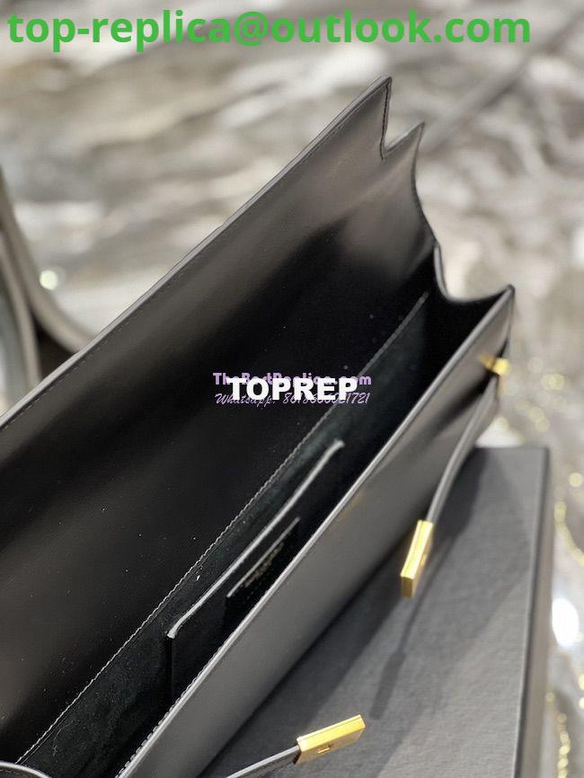 Replica YSL Saint Laurent Manhattan Clutch In Box Leather 695949 Black 8 Replica YSL Saint Laurent Manhattan Clutch In Box Leather 695949 Black 8