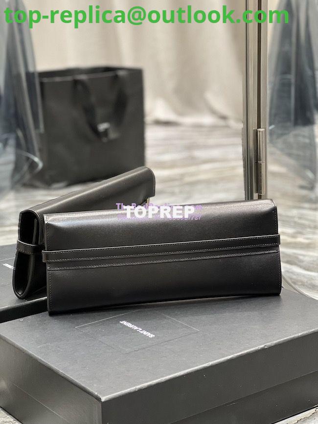 Replica YSL Saint Laurent Manhattan Clutch In Box Leather 695949 Black 9 Replica YSL Saint Laurent Manhattan Clutch In Box Leather 695949 Black 9