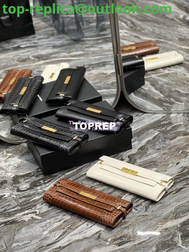 Replica YSL Saint Laurent Manhattan Clutch In Crocodile-Embossed Leather 695949 Dark Caramel Replica YSL Saint Laurent Manhattan Clutch In Crocodile-Embossed Leather 695949 Dark Caramel