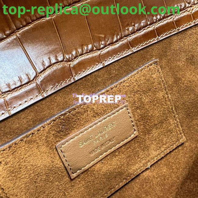 Replica YSL Saint Laurent Manhattan Clutch In Crocodile-Embossed Leather 695949 Dark Caramel 11 Replica YSL Saint Laurent Manhattan Clutch In Crocodile-Embossed Leather 695949 Dark Caramel 11