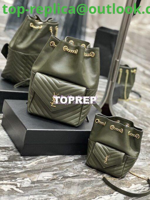 Replica YSL Saint Laurent Joe Backpack In Lambskin 672609 Vert Fonce