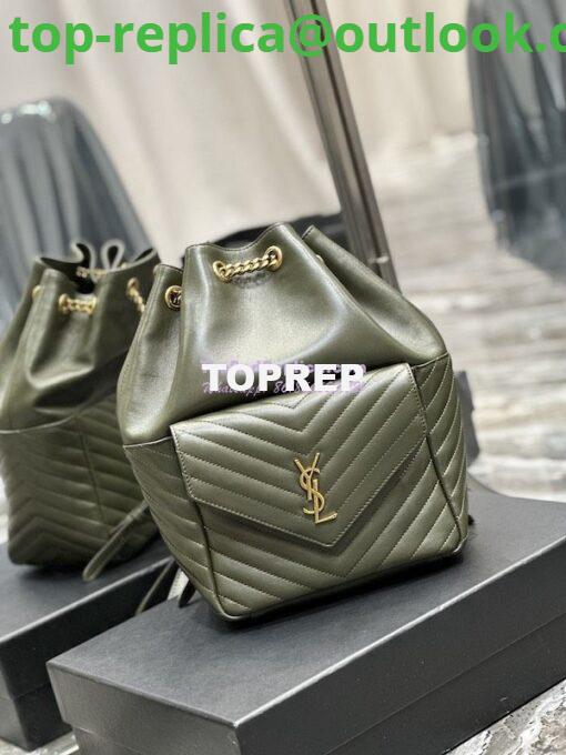 Replica YSL Saint Laurent Joe Backpack In Lambskin 672609 Vert Fonce 3