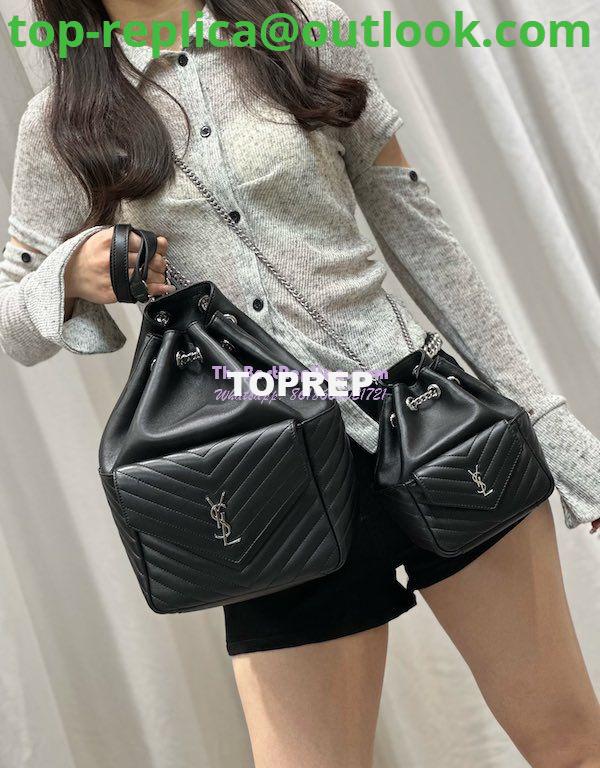 Replica YSL Saint Laurent Joe Backpack In Lambskin 672609 Black Silver Hardware 2 Replica YSL Saint Laurent Joe Backpack In Lambskin 672609 Black Silver Hardware 2