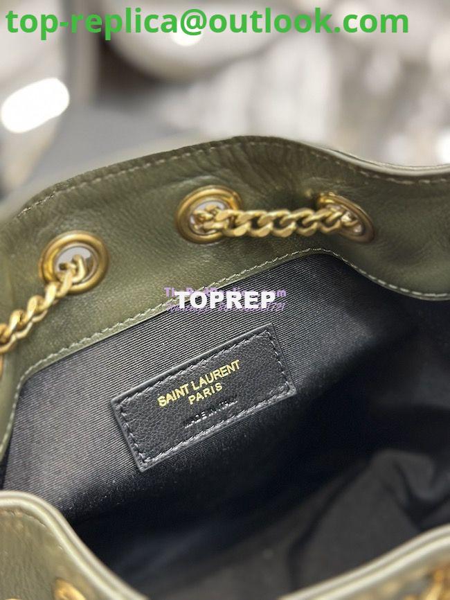 Replica YSL Saint Laurent Joe Mini Bucket Bag In Quilted Lambskin 7016311 Vert Fonce 10 Replica YSL Saint Laurent Joe Mini Bucket Bag In Quilted Lambskin 7016311 Vert Fonce 10
