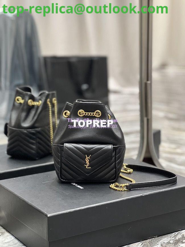 Replica YSL Saint Laurent Joe Mini Bucket Bag In Quilted Lambskin 7016311 Black Replica YSL Saint Laurent Joe Mini Bucket Bag In Quilted Lambskin 7016311 Black