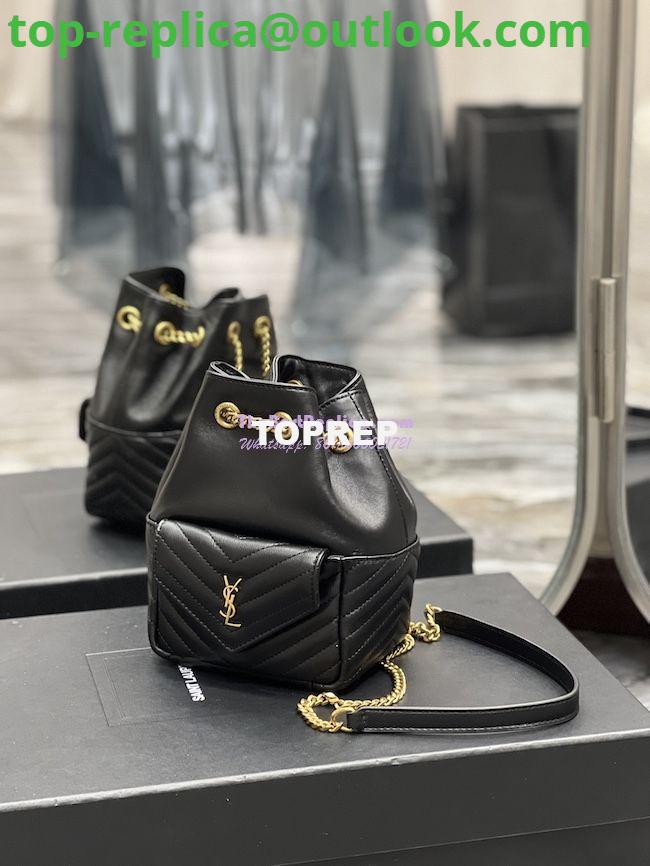 Replica YSL Saint Laurent Joe Mini Bucket Bag In Quilted Lambskin 7016311 Black 3 Replica YSL Saint Laurent Joe Mini Bucket Bag In Quilted Lambskin 7016311 Black 3
