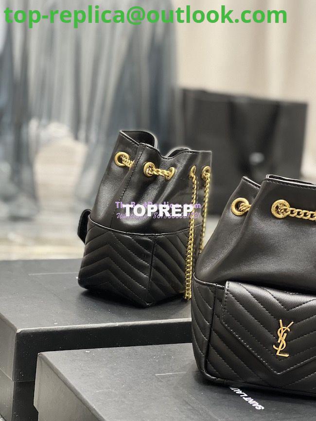 Replica YSL Saint Laurent Joe Mini Bucket Bag In Quilted Lambskin 7016311 Black 4 Replica YSL Saint Laurent Joe Mini Bucket Bag In Quilted Lambskin 7016311 Black 4
