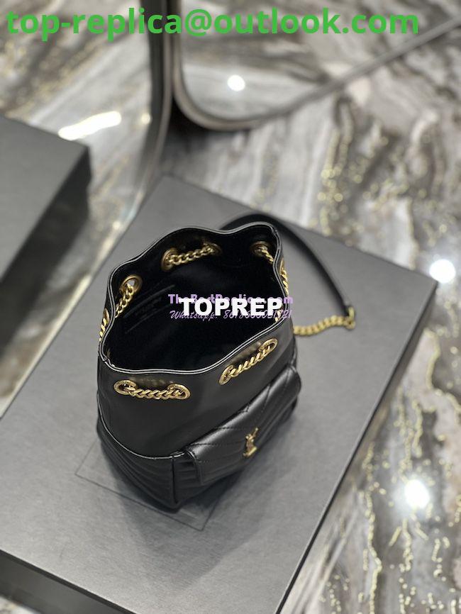 Replica YSL Saint Laurent Joe Mini Bucket Bag In Quilted Lambskin 7016311 Black 7 Replica YSL Saint Laurent Joe Mini Bucket Bag In Quilted Lambskin 7016311 Black 7