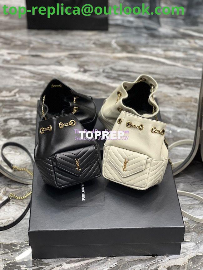 Replica YSL Saint Laurent Joe Mini Bucket Bag In Quilted Lambskin 7016311 Blanc Replica YSL Saint Laurent Joe Mini Bucket Bag In Quilted Lambskin 7016311 Blanc