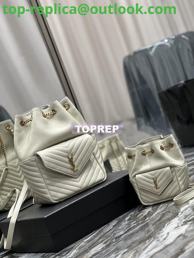 Replica YSL Saint Laurent Joe Mini Bucket Bag In Quilted Lambskin 7016311 Blanc 2 Replica YSL Saint Laurent Joe Mini Bucket Bag In Quilted Lambskin 7016311 Blanc 2
