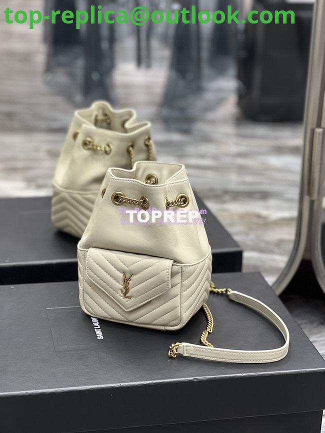 Replica YSL Saint Laurent Joe Mini Bucket Bag In Quilted Lambskin 7016311 Blanc 5 Replica YSL Saint Laurent Joe Mini Bucket Bag In Quilted Lambskin 7016311 Blanc 5