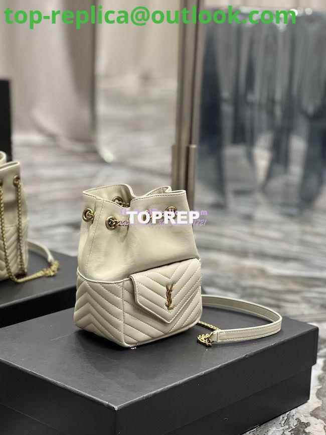 Replica YSL Saint Laurent Joe Mini Bucket Bag In Quilted Lambskin 7016311 Blanc 6 Replica YSL Saint Laurent Joe Mini Bucket Bag In Quilted Lambskin 7016311 Blanc 6