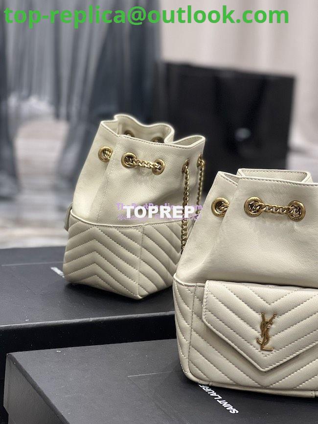 Replica YSL Saint Laurent Joe Mini Bucket Bag In Quilted Lambskin 7016311 Blanc 7 Replica YSL Saint Laurent Joe Mini Bucket Bag In Quilted Lambskin 7016311 Blanc 7