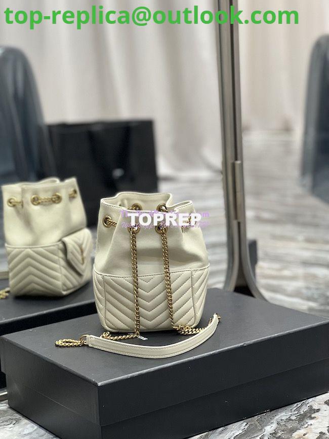 Replica YSL Saint Laurent Joe Mini Bucket Bag In Quilted Lambskin 7016311 Blanc 10 Replica YSL Saint Laurent Joe Mini Bucket Bag In Quilted Lambskin 7016311 Blanc 10