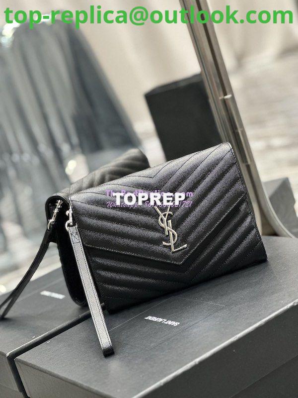 Replica YSL Saint Laurent Monogram Clutch in Quilted Grain De Poudre Embossed Leather 617662 Black Silver Hardware 2 Replica YSL Saint Laurent Monogram Clutch in Quilted Grain De Poudre Embossed Leather 617662 Black Silver Hardware 2
