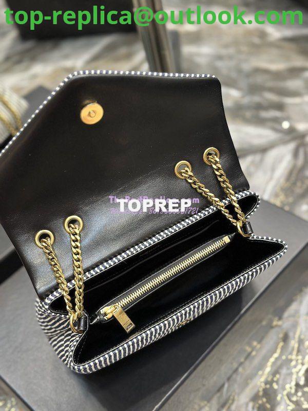 Replica YSL Saint Laurent Loulou Small Chain Bag In "Y"-Quilted Striped Denim 494699 8 Replica YSL Saint Laurent Loulou Small Chain Bag In "Y"-Quilted Striped Denim 494699 8