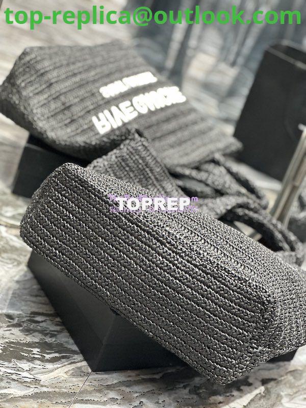 Replica YSL Saint Laurent Rive Gauche Supple Tote Bag In Raffia Crochet 688864 Black 8 Replica YSL Saint Laurent Rive Gauche Supple Tote Bag In Raffia Crochet 688864 Black 8