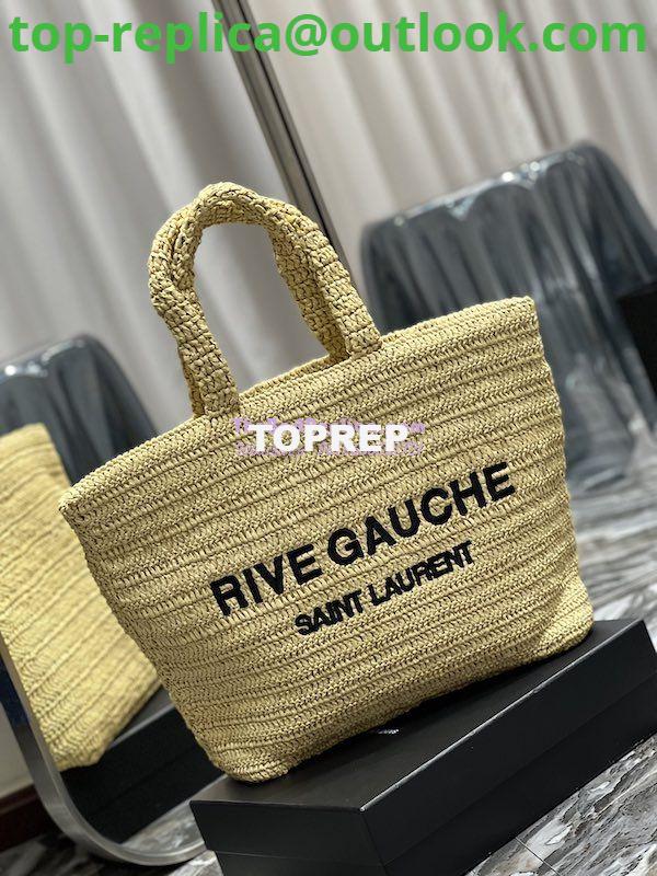 Replica YSL Saint Laurent Rive Gauche Supple Tote Bag In Raffia Crochet 688864 Naturel 2 Replica YSL Saint Laurent Rive Gauche Supple Tote Bag In Raffia Crochet 688864 Naturel 2
