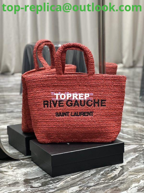 Replica YSL Saint Laurent Rive Gauche Supple Tote Bag In Raffia Crochet 688864 Red Replica YSL Saint Laurent Rive Gauche Supple Tote Bag In Raffia Crochet 688864 Red