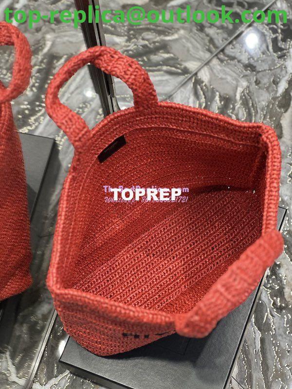 Replica YSL Saint Laurent Rive Gauche Supple Tote Bag In Raffia Crochet 688864 Red 7 Replica YSL Saint Laurent Rive Gauche Supple Tote Bag In Raffia Crochet 688864 Red 7