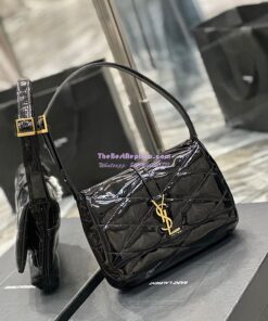 Replica YSL Saint Laurent Le 57 Hobo Bag In Quilted Patent 6985672 Black 2 Replica YSL Saint Laurent Le 57 Hobo Bag In Quilted Patent 6985672 Black 2