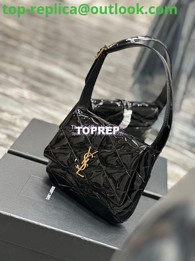 Replica YSL Saint Laurent Le 57 Hobo Bag In Quilted Patent 6985672 Black 3 Replica YSL Saint Laurent Le 57 Hobo Bag In Quilted Patent 6985672 Black 3