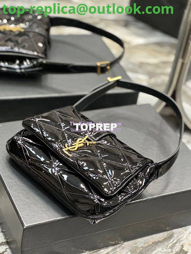 Replica YSL Saint Laurent Le 57 Hobo Bag In Quilted Patent 6985672 Black 4 Replica YSL Saint Laurent Le 57 Hobo Bag In Quilted Patent 6985672 Black 4