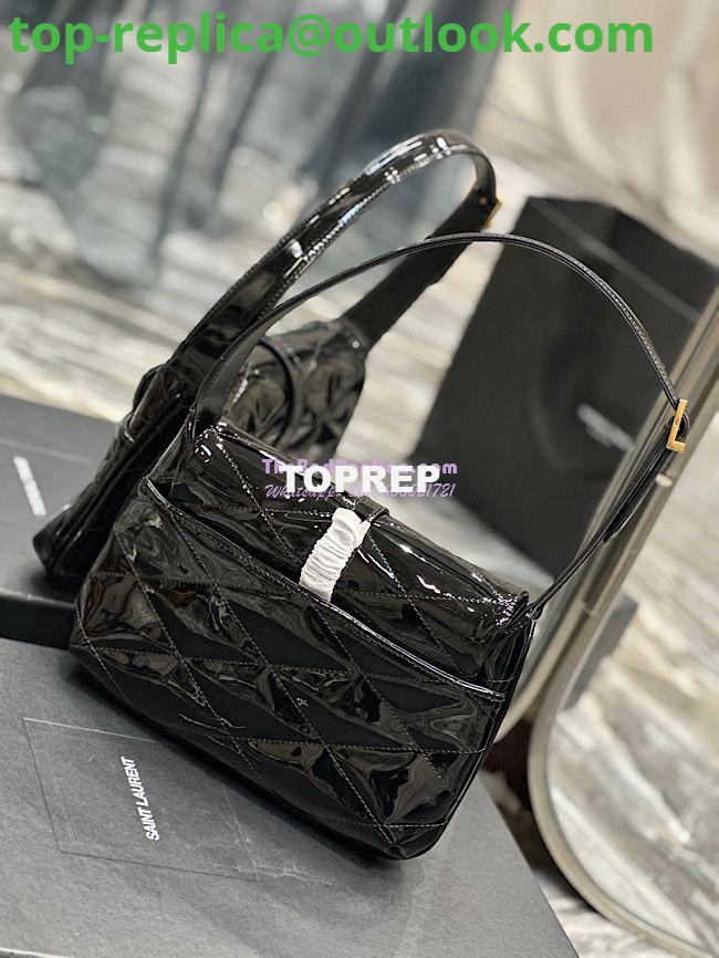Replica YSL Saint Laurent Le 57 Hobo Bag In Quilted Patent 6985672 Black 7 Replica YSL Saint Laurent Le 57 Hobo Bag In Quilted Patent 6985672 Black 7
