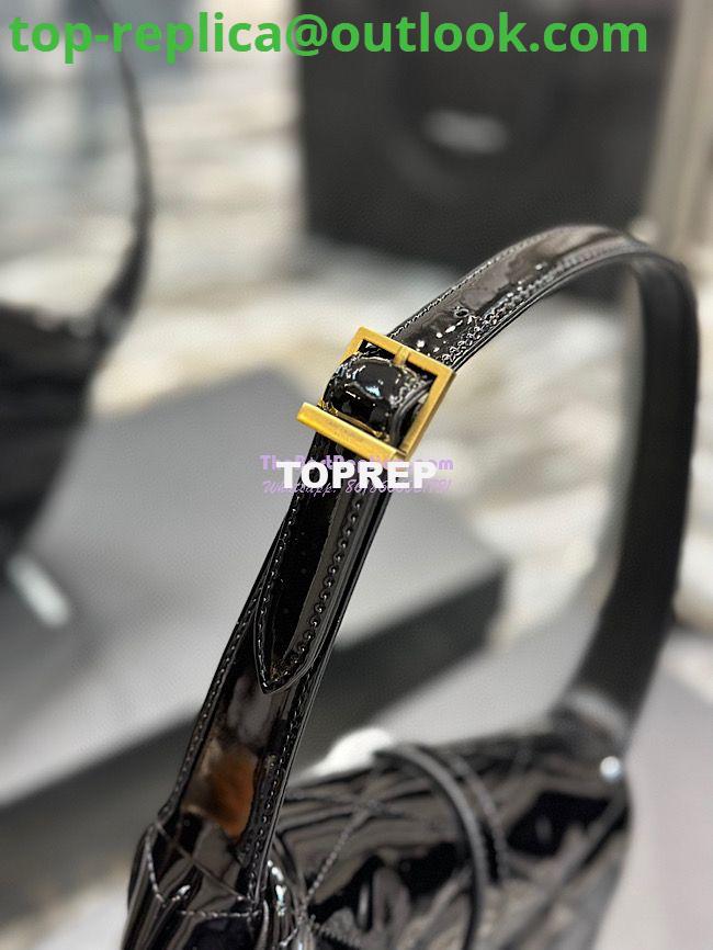 Replica YSL Saint Laurent Le 57 Hobo Bag In Quilted Patent 6985672 Black 9 Replica YSL Saint Laurent Le 57 Hobo Bag In Quilted Patent 6985672 Black 9