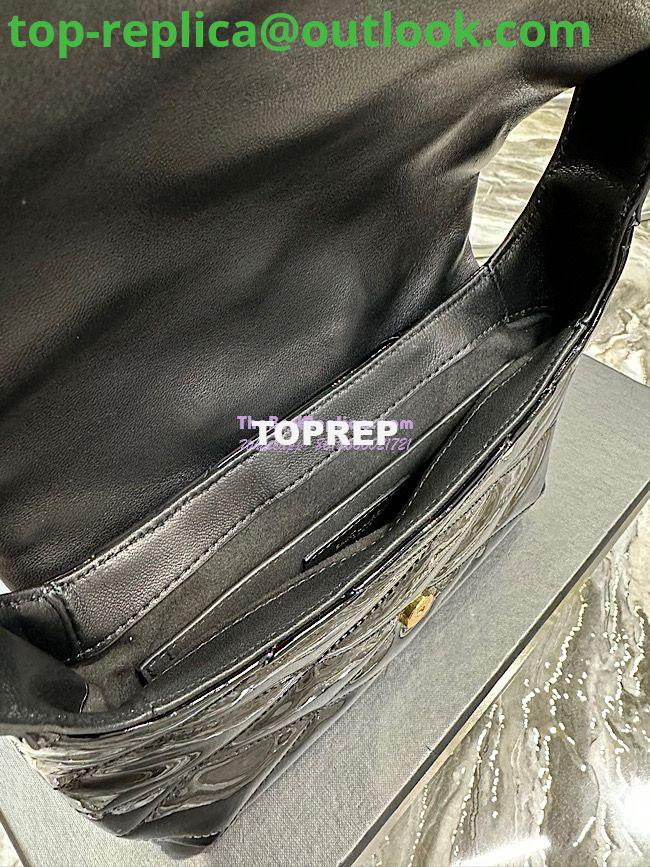Replica YSL Saint Laurent Le 57 Hobo Bag In Quilted Patent 6985672 Black 10 Replica YSL Saint Laurent Le 57 Hobo Bag In Quilted Patent 6985672 Black 10