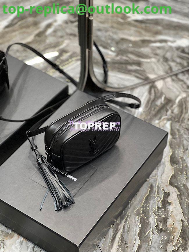 Replica YSL Saint Laurent Lou Belt Bag In Quilted Leather All Black 5 Replica YSL Saint Laurent Lou Belt Bag In Quilted Leather All Black 5