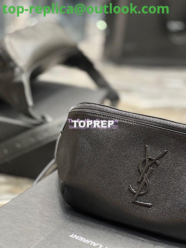 Replica YSL Saint Laurent Cassandre Classic Belt Bag In Grain De Poudre Embossed Leather 589959 All Black 5 Replica YSL Saint Laurent Cassandre Classic Belt Bag In Grain De Poudre Embossed Leather 589959 All Black 5