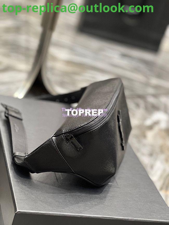 Replica YSL Saint Laurent Cassandre Classic Belt Bag In Grain De Poudre Embossed Leather 589959 All Black 6 Replica YSL Saint Laurent Cassandre Classic Belt Bag In Grain De Poudre Embossed Leather 589959 All Black 6
