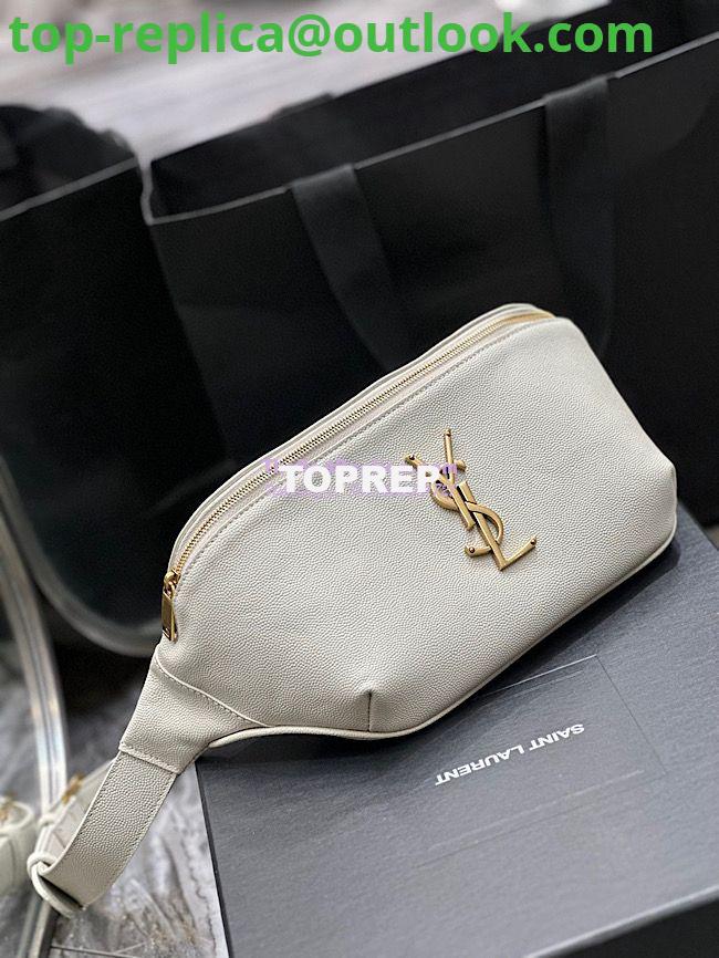Replica YSL Saint Laurent Cassandre Classic Belt Bag In Grain De Poudre Embossed Leather 589959 White 3 Replica YSL Saint Laurent Cassandre Classic Belt Bag In Grain De Poudre Embossed Leather 589959 White 3