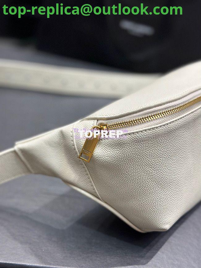 Replica YSL Saint Laurent Cassandre Classic Belt Bag In Grain De Poudre Embossed Leather 589959 White 5 Replica YSL Saint Laurent Cassandre Classic Belt Bag In Grain De Poudre Embossed Leather 589959 White 5