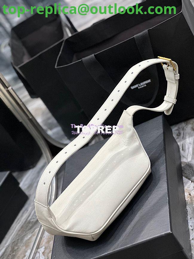 Replica YSL Saint Laurent Cassandre Classic Belt Bag In Grain De Poudre Embossed Leather 589959 White 6 Replica YSL Saint Laurent Cassandre Classic Belt Bag In Grain De Poudre Embossed Leather 589959 White 6