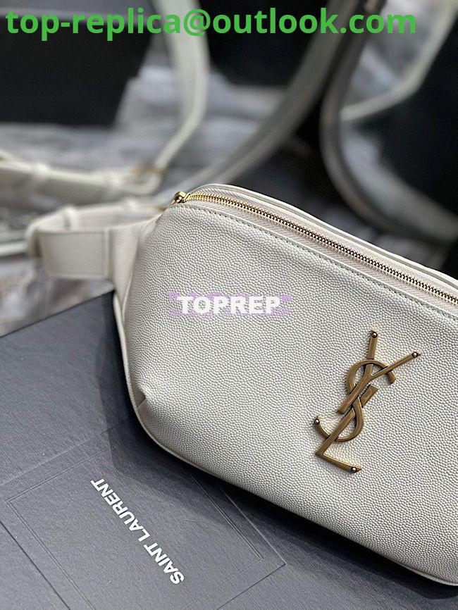 Replica YSL Saint Laurent Cassandre Classic Belt Bag In Grain De Poudre Embossed Leather 589959 White 7 Replica YSL Saint Laurent Cassandre Classic Belt Bag In Grain De Poudre Embossed Leather 589959 White 7