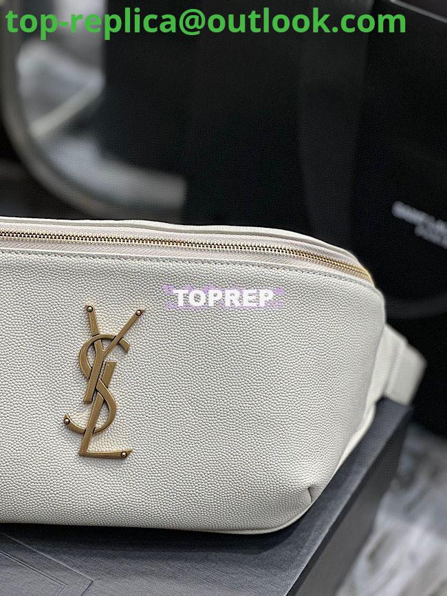 Replica YSL Saint Laurent Cassandre Classic Belt Bag In Grain De Poudre Embossed Leather 589959 White 8 Replica YSL Saint Laurent Cassandre Classic Belt Bag In Grain De Poudre Embossed Leather 589959 White 8